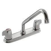 Moen Manor Chrome Two-Handle Low Arc Kitchen Faucet  87310 - Plumbing Market
