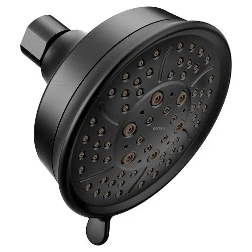 Moen Matte Black Four-Function 4-3/8" Diameter Spray Head Eco-Performance Showerhead  3638EPBL - Plumbing Market