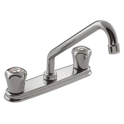 Moen Moen II Chrome Two-Handle Low Arc Kitchen Faucet  77922 - Plumbing Market