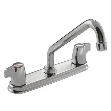 Moen Moen II Chrome Two-Handle Low Arc Kitchen Faucet  77924 - Plumbing Market