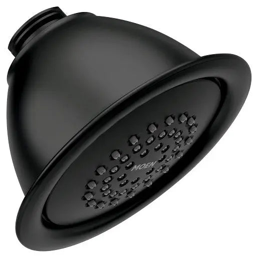 Moen Moen Matte Black One-Function 4" Diameter Spray Head Eco-Performance Showerhead  6371EPBL - Plumbing Market