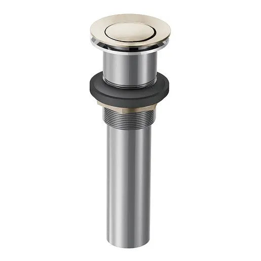 Moen Moen Polished Nickel Spring Loaded Push Button Bathroom Drain Assembly (Without Overflow)  140780NL - Plumbing Market