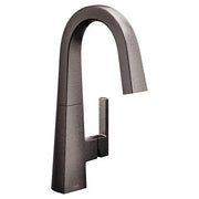 Moen Nio Black Stainless One-Handle High Arc Bar Faucet  S55005BLS - Plumbing Market