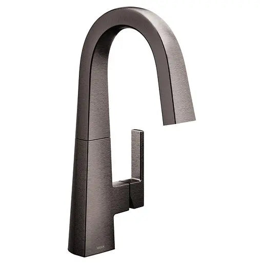 Moen Nio Black Stainless One-Handle High Arc Bar Faucet  S55005BLS - Plumbing Market