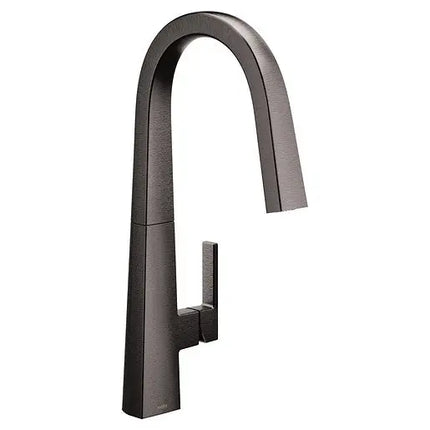 Moen Nio Black Stainless One-Handle High Arc Pulldown Kitchen Faucet  S75005BLS - Plumbing Market