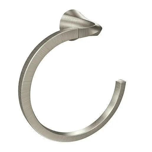 Moen Oxby Brushed Nickel Towel Ring  Y1286BN - Plumbing Market