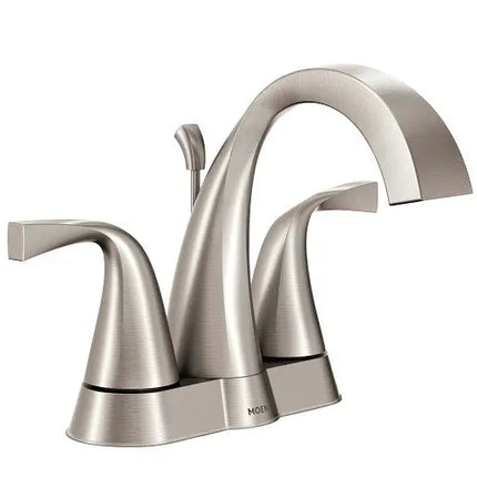 Moen Oxby Spot Resist Brushed Nickel Two-Handle Bathroom Faucet  WS84660SRN - Plumbing Market