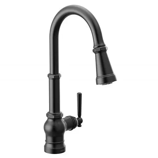 Moen Paterson Matte Black One-Handle High Arc Pulldown Kitchen Faucet  S72003BL - Plumbing Market