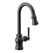 Moen Paterson Matte Black One-Handle High Arc Pulldown Single Mount Bar Faucet  S52003BL - Plumbing Market