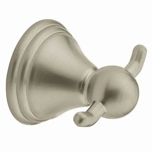 Moen Preston Brushed Nickel Double Robe Hook  DN8403BN - Plumbing Market