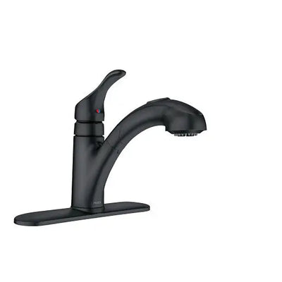 Moen Renzo Matte Black One-Handle Low Arc Pullout Kitchen Faucet  CA87316BL