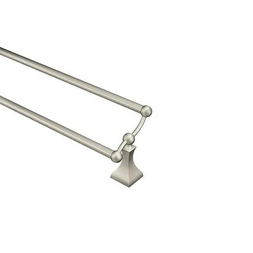 Moen Retreat Brushed Nickel 24" Double Towel Bar  DN8322BN - Plumbing Market