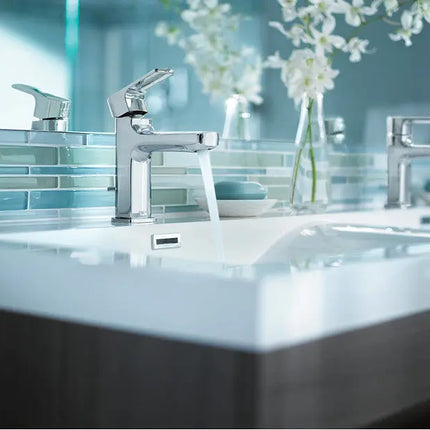 Moen Rizon Chrome Single Handle Low Arc Bathroom Faucet - Plumbing Market