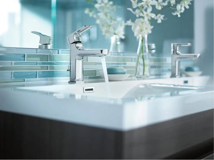 Moen Rizon Chrome Single Handle Low Arc Bathroom Faucet - Plumbing Market