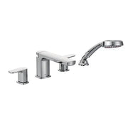 Moen Rizon Chrome Two-Handle Low Arc Roman Tub Faucet Including Handheld Shower  T936 - Plumbing Market
