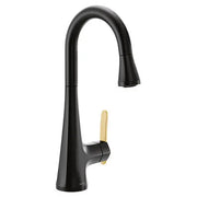Moen Sinema Matte Black One-Handle High Arc Pulldown Bar Faucet  S6235BL - Plumbing Market