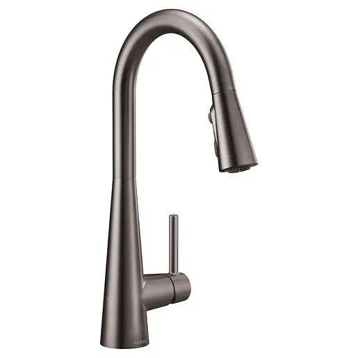 Moen Sleek Black Stainless One-Handle Pulldown Kitchen Faucet  7864BLS - Plumbing Market