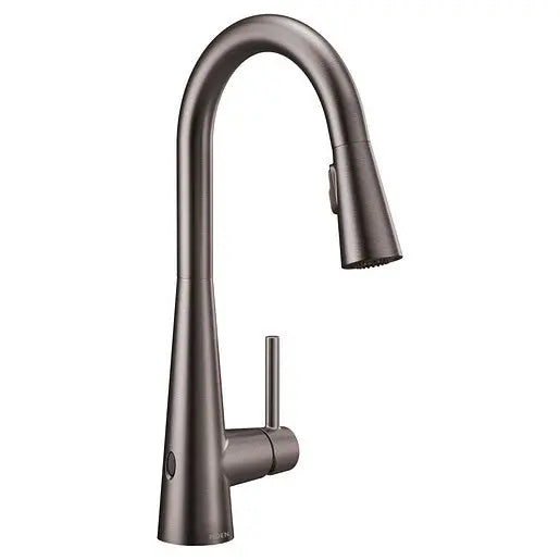 Moen Sleek MotionSense Wave One-Handle High Arc Pulldown Kitchen Black Stainless Faucet  7864EWBLS - Plumbing Market