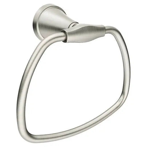 Moen Tiffin Brushed Nickel Towel Ring  MY4886BN - Plumbing Market