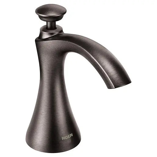 Moen Transitional Soap Dispenser Black Stainless  S3946BLS - Plumbing Market