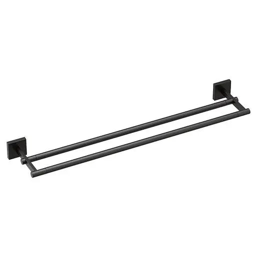 Moen Triva Matte Black 24" Double Towel Bar  BP1822BL - Plumbing Market
