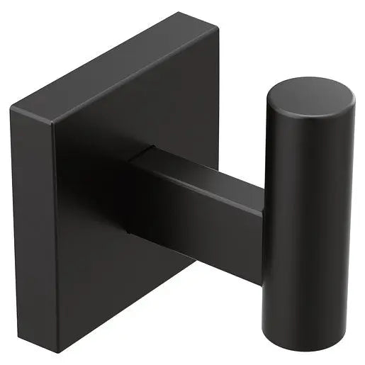Moen Triva Matte Black Single Robe Hook  BP1803BL - Plumbing Market