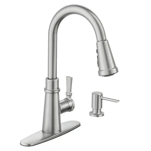 Moen Tullis Spot Resist Stainless One-Handle Pulldown Kitchen Faucet  87235SRS - Plumbing Market