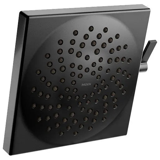 Moen Velocity Matte Black Two-Function 8-1/2" Diameter Spray Head Rainshower  S6345BL - Plumbing Market