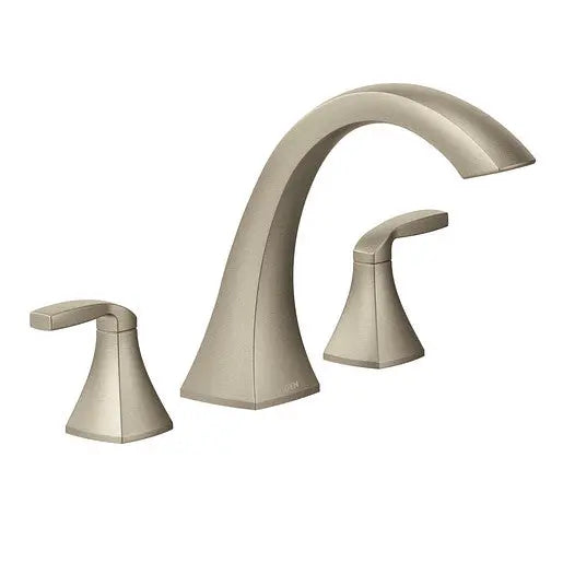 Moen Voss Brushed Nickel Two-Handle High Arc Roman Tub Faucet  T693BN - Plumbing Market