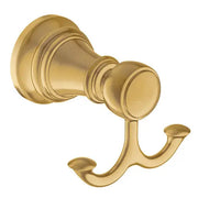 Moen Weymouth Brushed Gold Double Robe Hook  YB8403BG - Plumbing Market