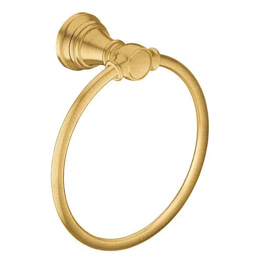 Moen Weymouth Brushed Gold Towel Ring  YB8486BG - Plumbing Market