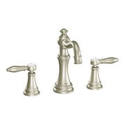 Moen Weymouth Brushed Nickel Two-Handle High Arc Bathroom Faucet  TS42108BN - Plumbing Market