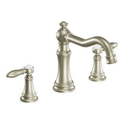 Moen Weymouth Brushed Nickel Two-Handle High Arc Roman Tub Faucet  TS22103BN - Plumbing Market