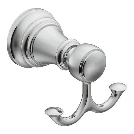 Moen Weymouth Chrome Double Robe Hook  YB8403CH - Plumbing Market