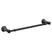 Moen Weymouth Matte Black 18" Towel Bar  YB8418BL - Plumbing Market