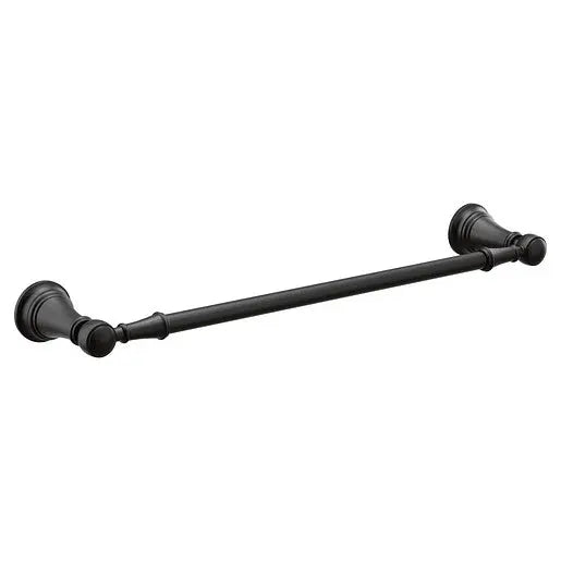 Moen Weymouth Matte Black 18" Towel Bar  YB8418BL - Plumbing Market