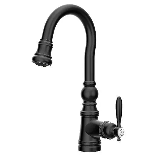 Moen Weymouth Matte Black One-Handle High Arc Pulldown Bar Faucet  S53004BL - Plumbing Market
