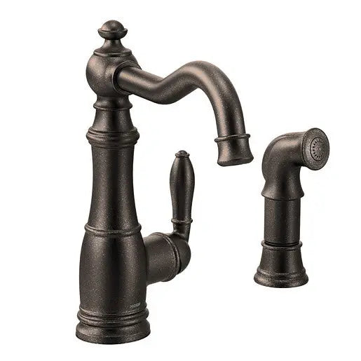 Moen Weymouth Oil Rubbed Bronze One-Handle High Arc Kitchen Faucet  S72101ORB - Plumbing Market