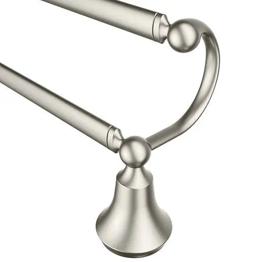 Moen Wynford Brushed Nickel 24" Double Towel Bar  YB5222BN - Plumbing Market