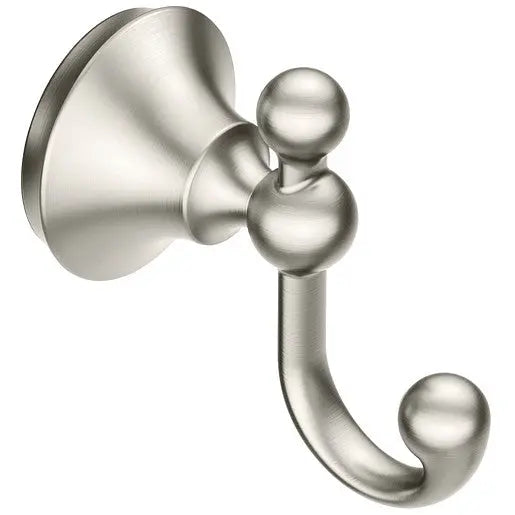 Moen Wynford Brushed Nickel Double Robe Hook  YB5203BN - Plumbing Market