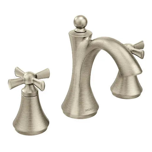 Moen Wynford Brushed Nickel Two-Handle High Arc Bathroom Faucet  T4524BN - Plumbing Market
