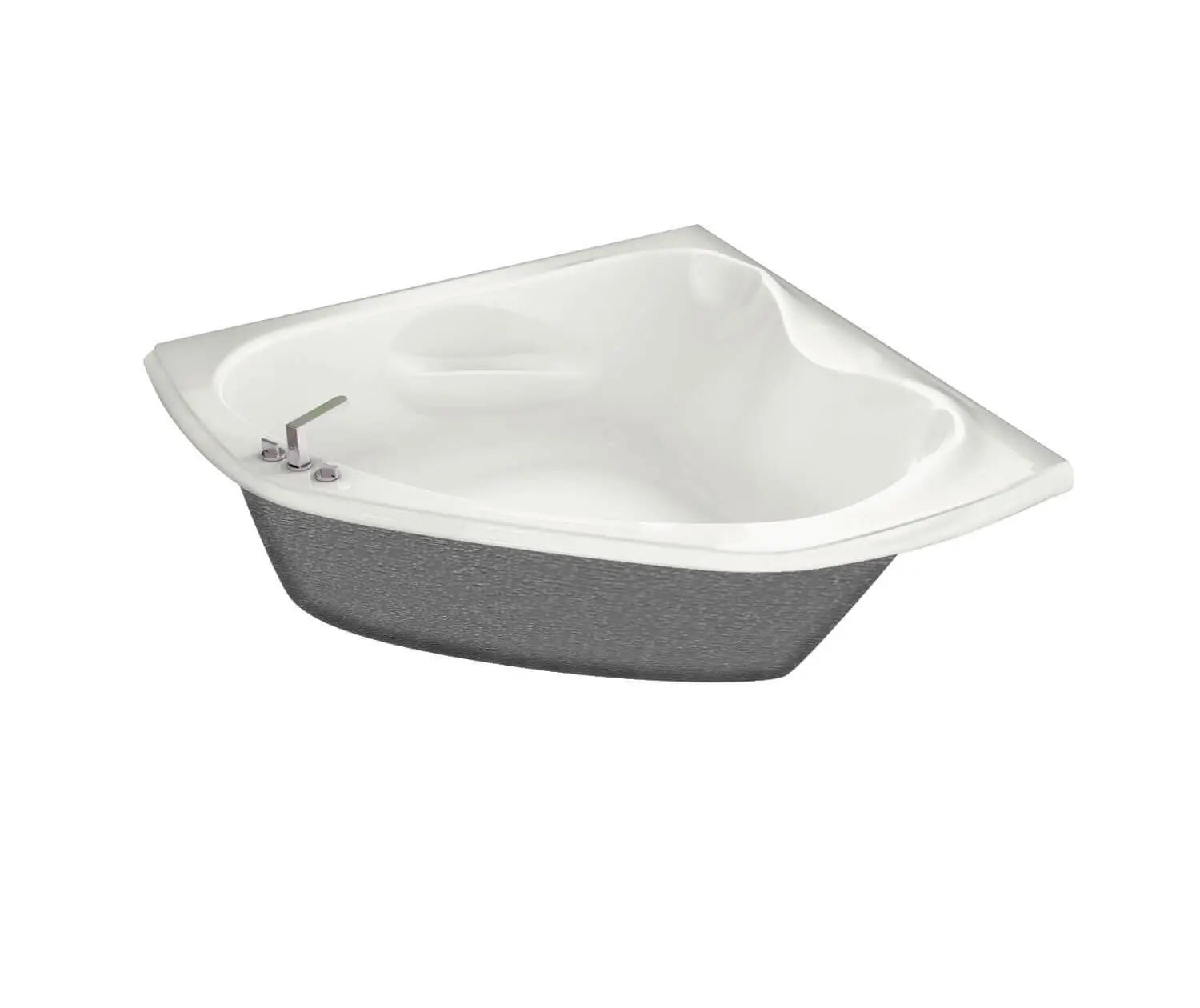 Murmur 5555 Acrylic Corner Center Drain Bathtub in White - Plumbing Market