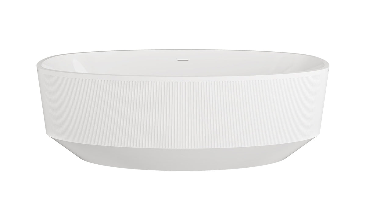 Oceania Mystic Striped 64 Freestanding Bathtub 63.5" x 32.5" x 22"