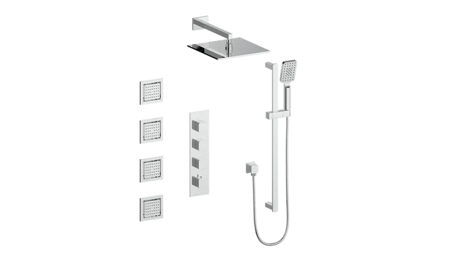 NIVEAU 3/4" HIGH-FLOW TH SHOWER KIT WITH BODY JETS - Plumbing Market