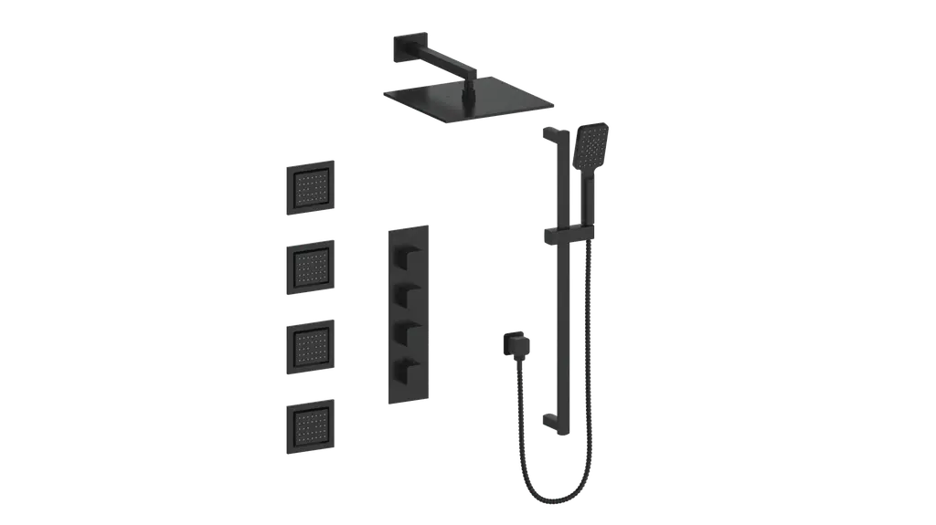 NIVEAU 3/4" HIGH-FLOW TH SHOWER KIT WITH BODY JETS - Plumbing Market