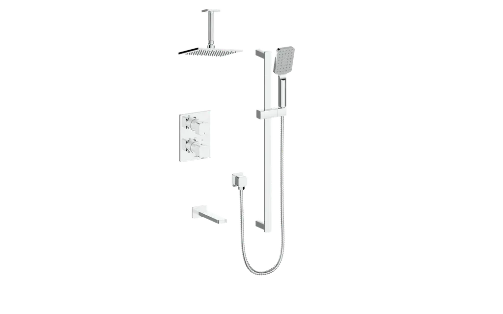 NIVEAU 3-WAY TH SHOWER KIT WITH 6" CEILING ARM N/A - Plumbing Market