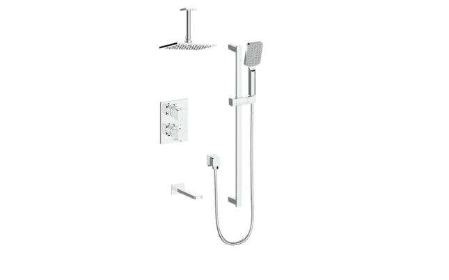 NIVEAU 3-WAY TH SHOWER KIT WITH 6" CEILING ARM N/A - Plumbing Market