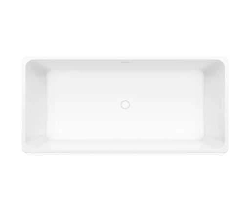 Nakuru 67 x 31 Acrylic Freestanding Rectangular Center Drain Bathtub in White - Plumbing Market