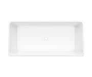 Nakuru 67 x 31 Acrylic Freestanding Rectangular Center Drain Bathtub in White - Plumbing Market
