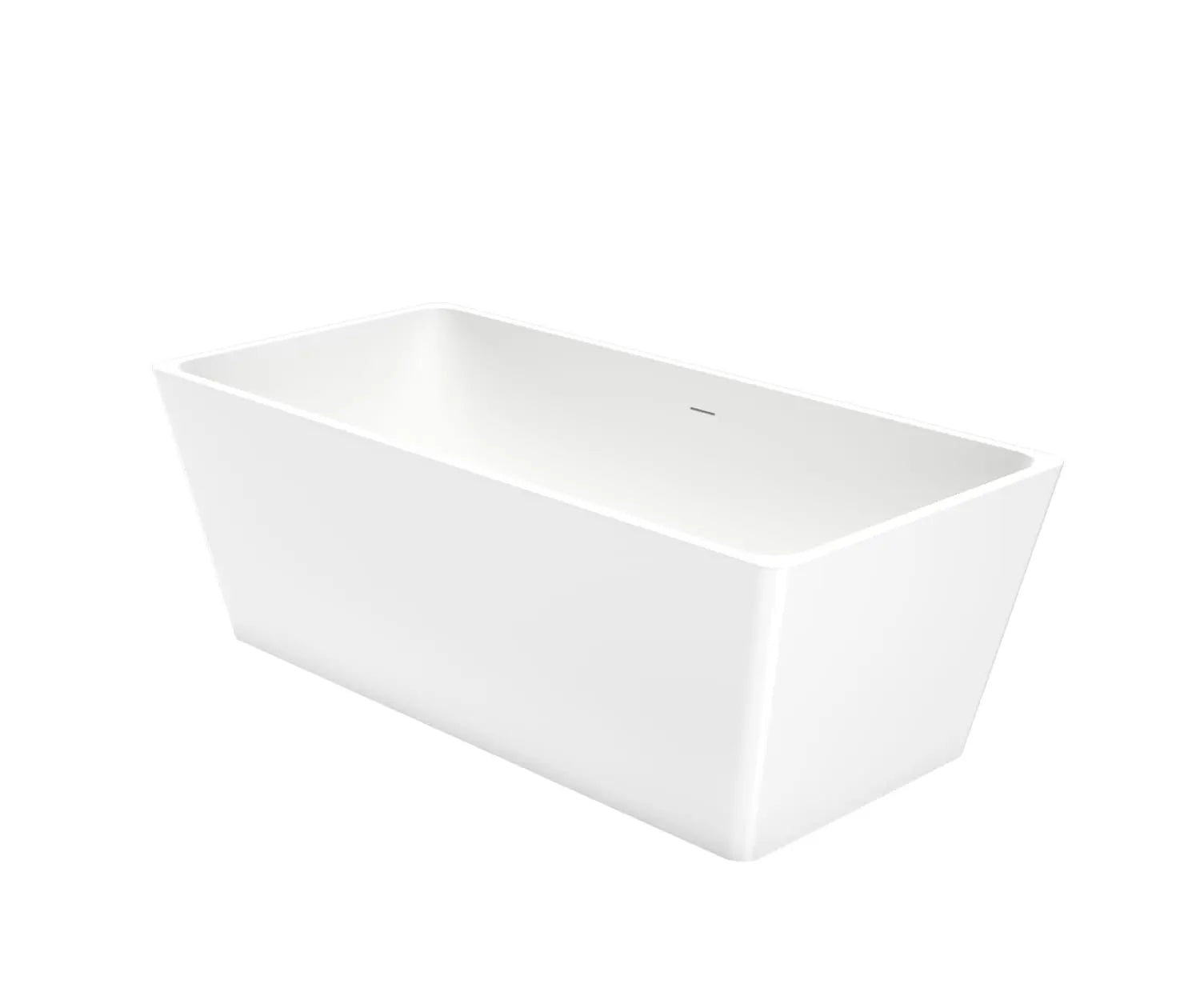 Nakuru 67 x 31 Acrylic Freestanding Rectangular Center Drain Bathtub in White - Plumbing Market